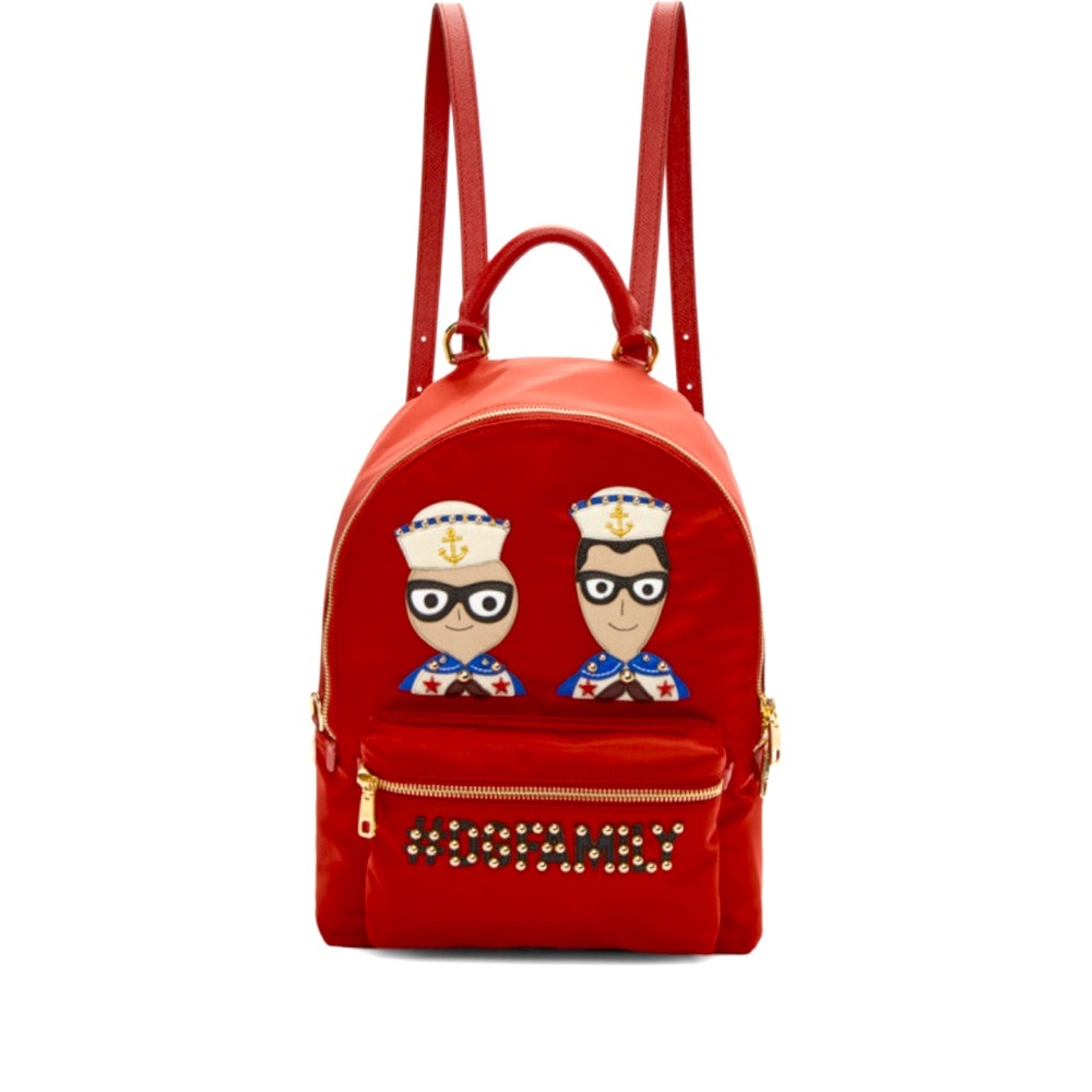 NWT $1673 Leather -Nylon Dolce & Gabbana Vulcano Women’s  Backpack - Picture 8 of 16